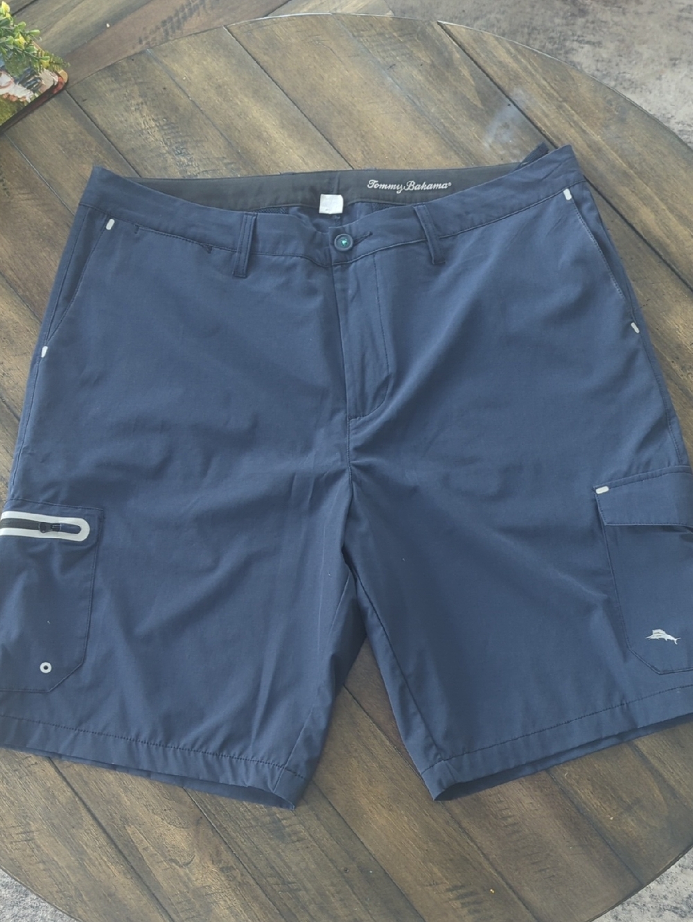 Tommy Bahama Navy Blue Island Active Swim Shorts